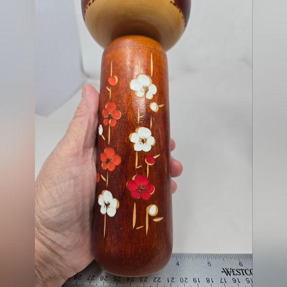 Kokeshi Doll Set Of 2 Masayoshi Yamagishi Vintage Handmade-Painted Award Win Art - Picture 12 of 12